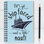 Cruise Vacation Journal Funny Notebook<br><div class="desc">This design was created though digital art. It may be personalised by choosing the customise further option. Contact me at colorflowcreations@gmail.com if you with to have this design on another product. Purchase my original abstract acrylic painting for sale at www.etsy.com/shop/colorflowart. See more of my creations or follow me at www.facebook.com/colorflowcreations,...</div>