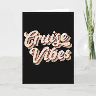 Cruise Vibes Groovy Matching Family Vacation Girls Card