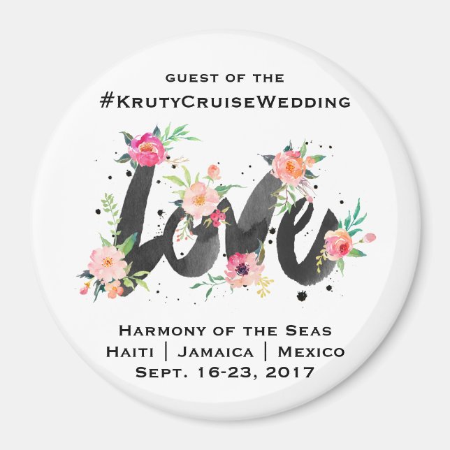 Cruise Wedding Door Magnet (Front)