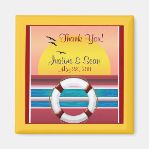 Cruise Wedding Personalised Favour Magnet