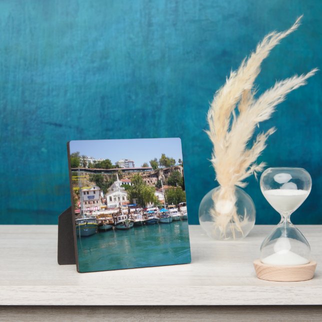 Cruise yachts near the port of Antalya Plaque (Insitu)