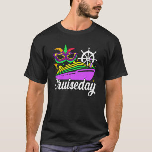 Cruiseday Mardi Gras Celebrations Parade Boat Fat T-Shirt