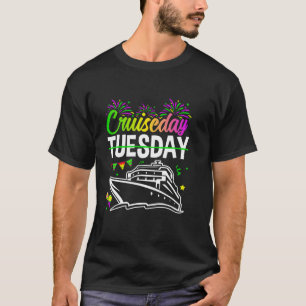 Cruiseday Mardi Gras Celebrations Parade Boat Fat T-Shirt