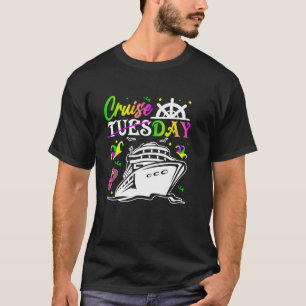 Cruiseday Mardi Gras Celebrations Parade Boat Fat T-Shirt