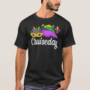 Cruiseday Mardi Gras Celebrations Parade Boat Fat T-Shirt