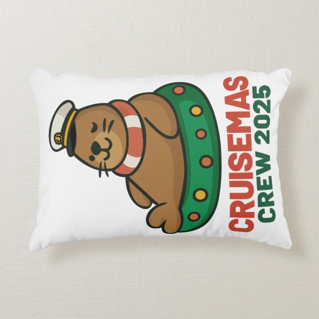 Cruisemas Crew 2025 Decorative Cushion (Front)