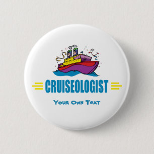 CRUISEOLOGIST - Funny Cruise Ship Travel Agency 6 Cm Round Badge