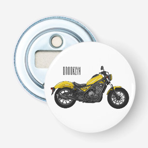 Cruiser motorcycle cartoon illustration bottle opener