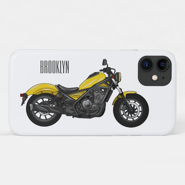 Cruiser motorcycle cartoon illustration Case-Mate iPhone case (Back (Horizontal))