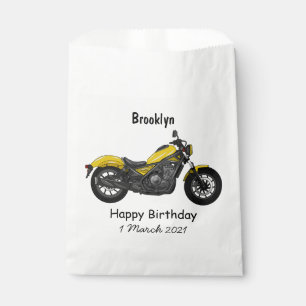 Cruiser motorcycle cartoon illustration favour bags