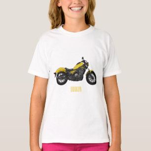 Cruiser motorcycle cartoon illustration T-Shirt