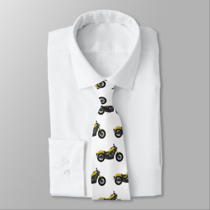 Cruiser motorcycle cartoon illustration  tie