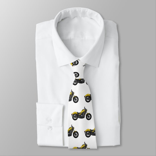 Cruiser motorcycle cartoon illustration  tie (Tied)