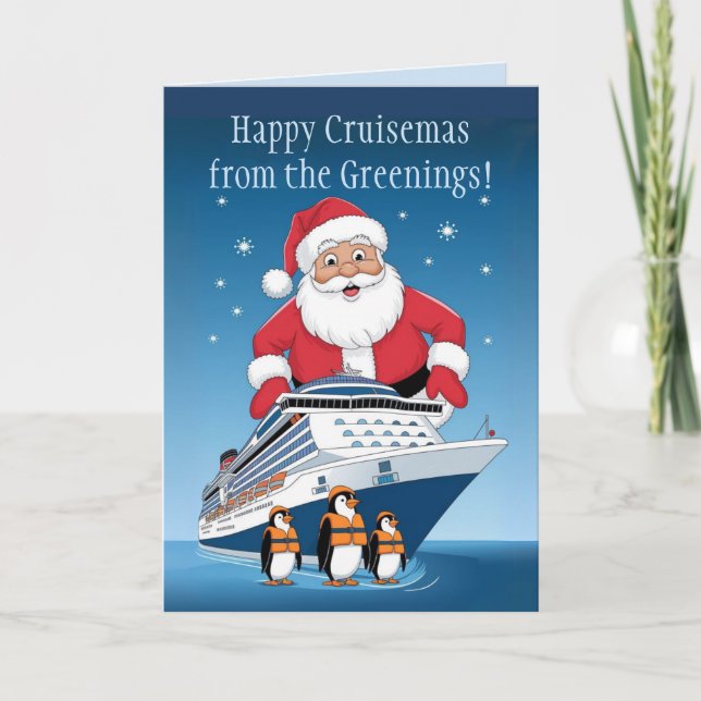 Cruisers Christmas cruising xmas holiday cruise  Thank You Card (Front)