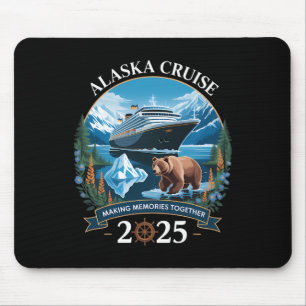 Cruisin Alaska 2025 Family Alaska Cruise Funny Vac Mouse Mat