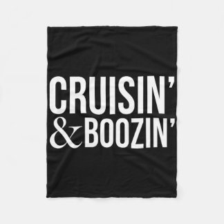 Cruisin And Boozin Beer Drinks Cruise Ship Group V Fleece Blanket