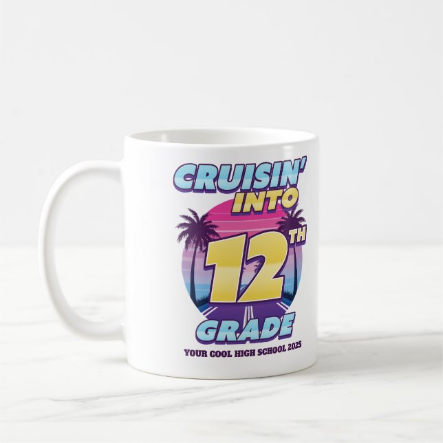 Cruisin’ Back to School 12th Grade Coffee Mug (Left)