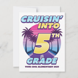 Cruisin’ Back to School 5th Grade Card