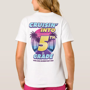 Cruisin’ Back to School 5th Grade Front & Back T-Shirt