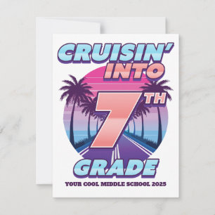 Cruisin’ Back to School 7th Grade Card