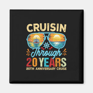 Cruisin Through 20 Years 20th Wedding Anniversary Magnet