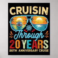 Cruisin Through 20 Years 20th Wedding Anniversary 