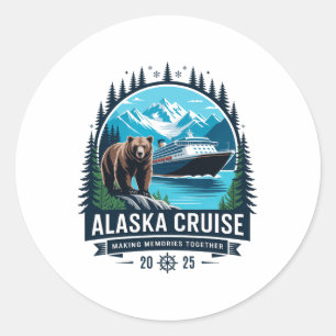 Cruisin Together Alaska 2025 Family Friend Alaska Classic Round Sticker