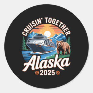 Cruisin Together Alaska 2025 Nature Classic Round Sticker