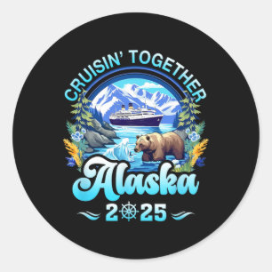 Cruisin Together Alaska Family Friend Alaska Cruis Classic Round Sticker