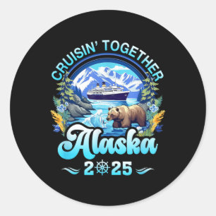 Cruisin Together Alaska Family Friend Alaska Cruis Classic Round Sticker