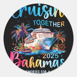 Cruisin Together Hamas 2025 Family Cruise Hamas Va Classic Round Sticker