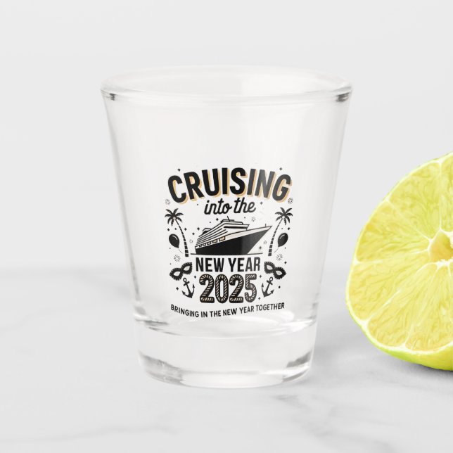 Cruising 2025 Making Memories Together Family  Shot Glass (Front)