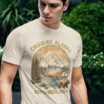 Cruising Alaska Retro Distressed Ship Embarkation  T-Shirt<br><div class="desc">You may change the style of this shirt by choosing More > under the style option. It may be personalised in the area provide or customising by choosing the click to customise further option and changing the name, initials or words. You may also change the text colour and style or...</div>