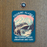 Cruising Alaska Retro Ship Door Marker Magnet<br><div class="desc">You may change the style of this shirt by choosing More > under the style option. It may be personalised in the area provide or customising by choosing the click to customise further option and changing the name, initials or words. You may also change the text colour and style or...</div>