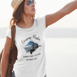 Cruising Alaska Ship Orca Custom Family Trip T-Shirt