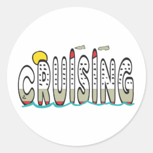 Cruising Classic Round Sticker