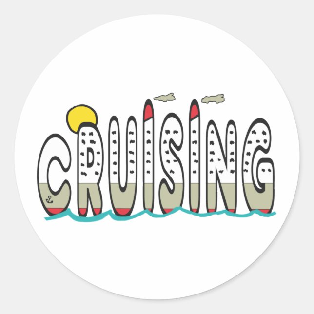 Cruising Classic Round Sticker (Front)