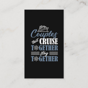 Cruising Couple Cruise Ship Partner Husband Wife Business Card