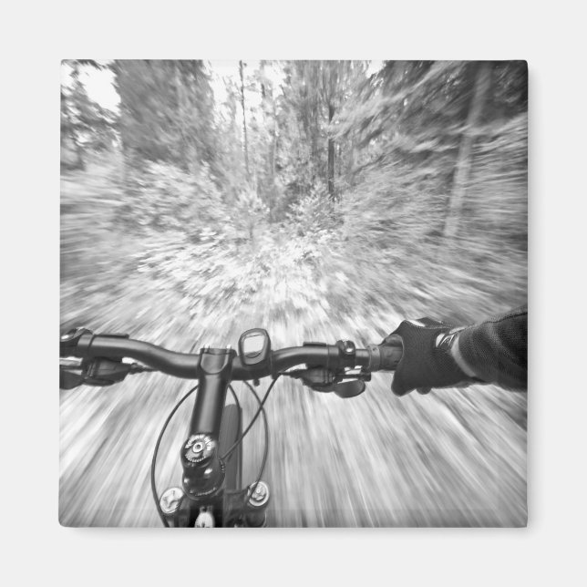 Cruising down a buff section of singletrack 2 magnet (Front)