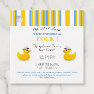 Cruising Duck Favour Tags