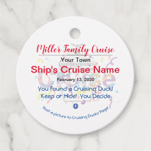 Cruising Duck Favour Tags