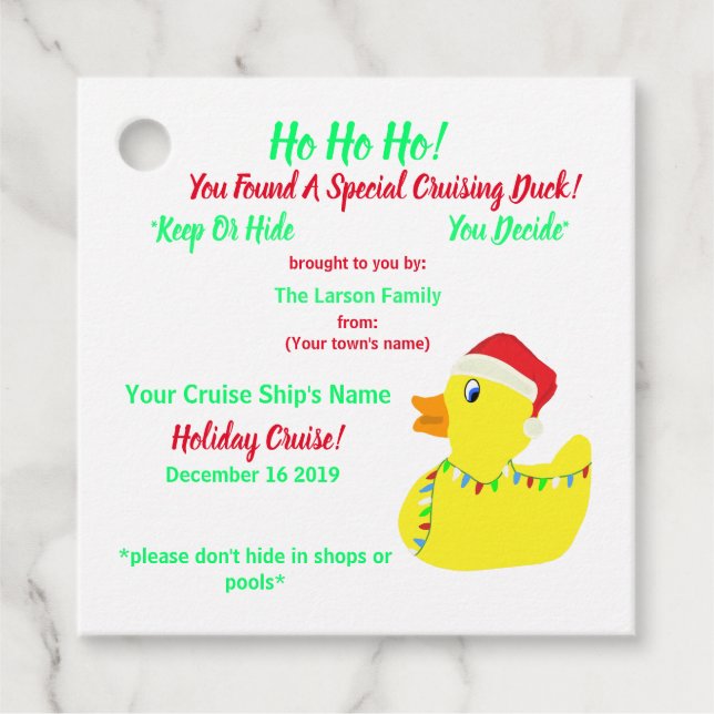 Cruising Duck Tag (Front)