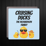 Cruising Ducks Family Cruise Door Magnet<br><div class="desc">Cruising Ducks Family Cruise Door Magnet.  Perfect stateroom door marker to help locate your cabin onboard the ship.  Also,  other Cruising Duck families will know your love of the hiding game too.</div>