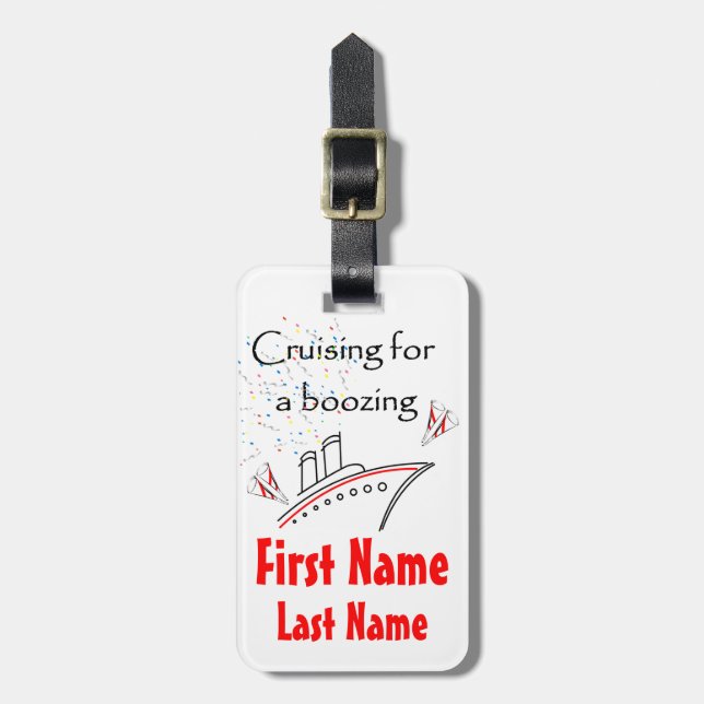 Cruising for a Boozing Luggage Tag (Front Vertical)