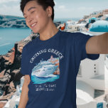 Cruising Greece Greek Isles Santorini T-Shirt<br><div class="desc">You may change the style of this shirt by choosing More > under the style option. It may be personalised in the area provide or customising by choosing the click to customise further option and changing the name, initials or words. You may also change the text colour and style or...</div>
