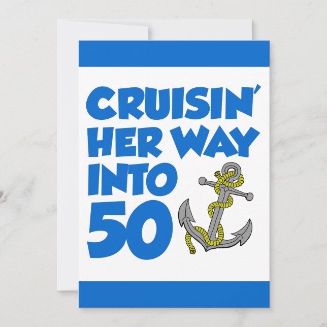 Cruising Her Way Into 50 Invite (Front)