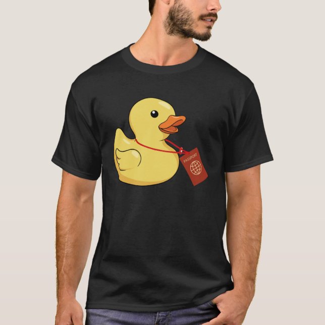 Cruising Hiding Finding Rubber Ducks Passport Scav T-Shirt (Front)