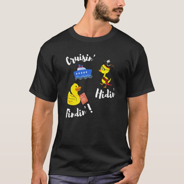 Cruising Hiding Finding Rubber Ducks Passport Scav T-Shirt (Front)