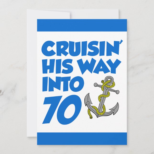 Cruising His Way Into 70 Invite (Front)