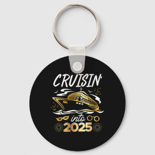 Cruising Into 2025 New Years Eve Cruise Vacation M Key Ring